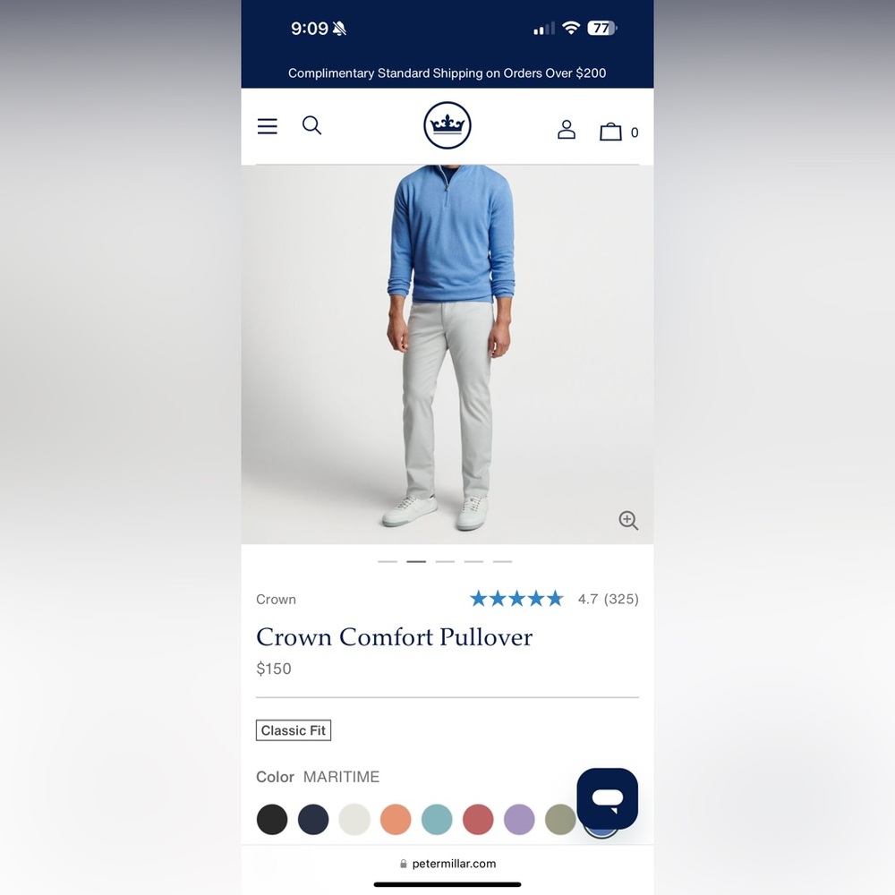Peter Millar, Large Crown Comfort Pullover View 2